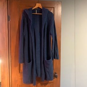 Long hooded free people duster